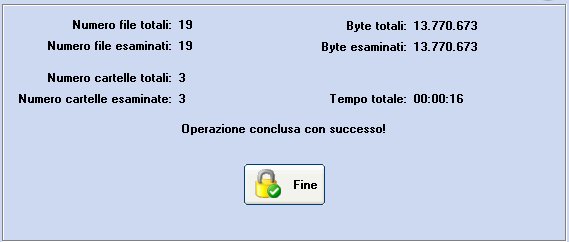 Schermata di PenProtect che indica la quantità di file, cartelle e dati della propria Pen Drive o Flash Memory che sono stati protetti o criptati