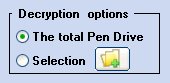 Options decryption for your Flash Drive, Pen Drive or Flash Memory